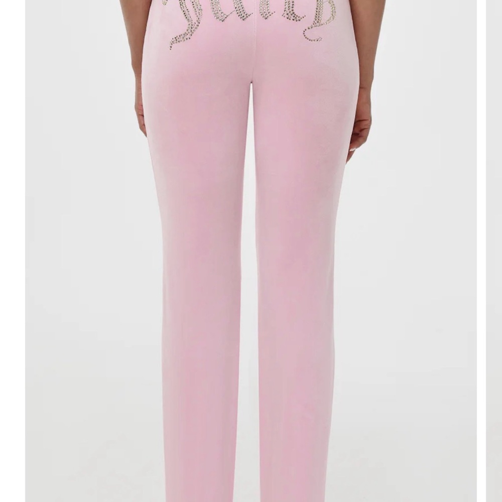 Juicy Couture Light Pink Velour Pants size LARGE sold out color!